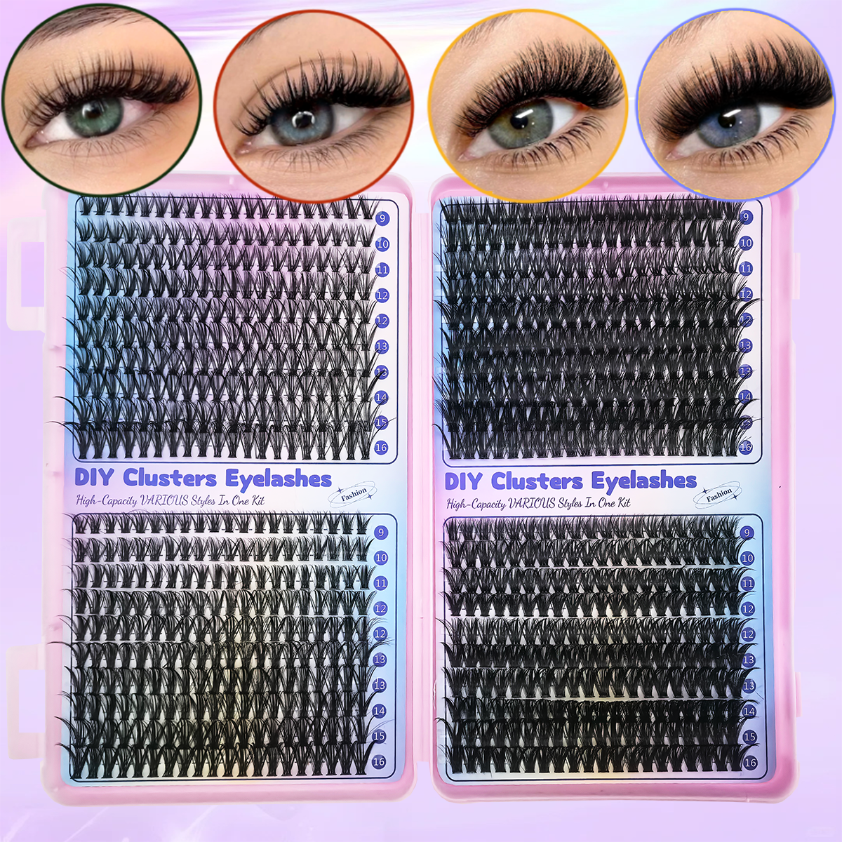 Eyelash Extension Home Service - 30D/40D/50D/60D Individual Lashes Book Clusters Extensions