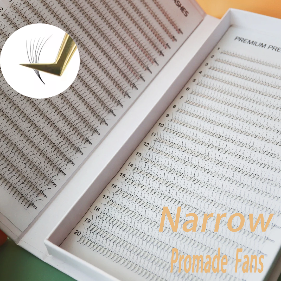Eyelash Extension Russian Volume - 800/1600 Fans Narrow Premade Lash Tray