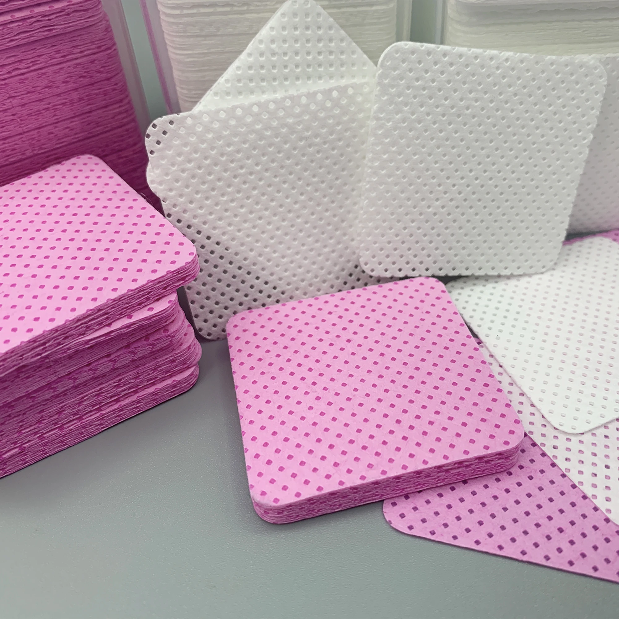 Lash Adhesive Glue - 100/300pcs Wipes Paper Cotton Eyelash Glue