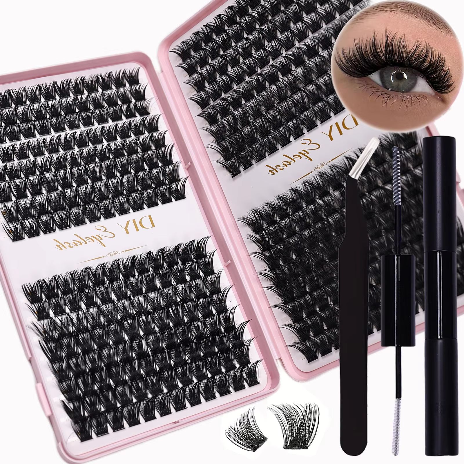 Eyelash Extension Home Service - DIY Eyelash Extension Kit 384pcs D