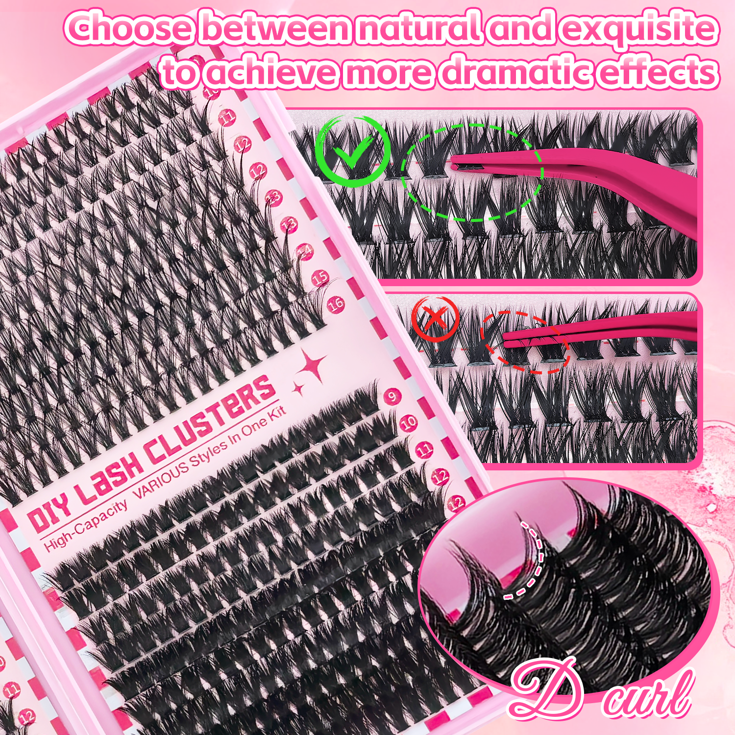 740/800PCS Eyelash Cluster Kit – Eyelash Extension Or Extensions recenzja i cena