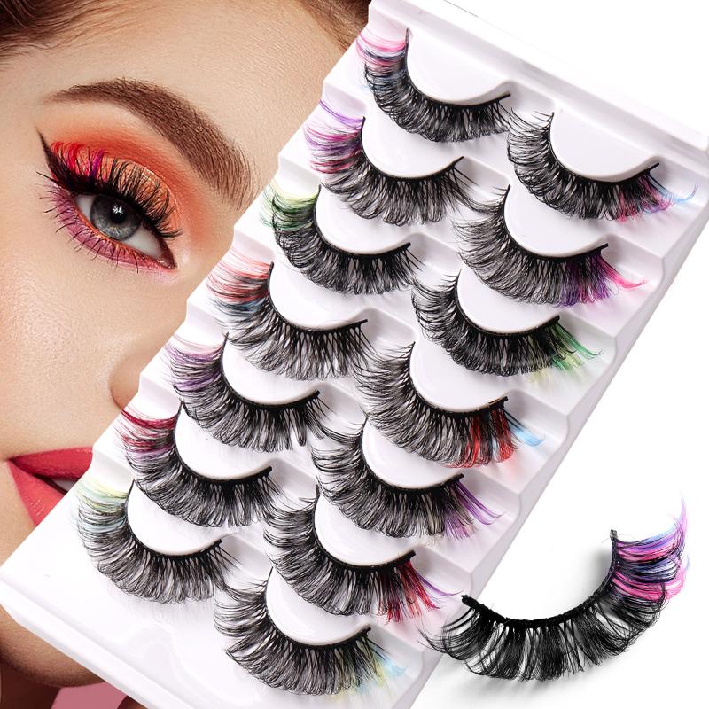 7 Pairs Colorful False Eyelash – Eyelash Extension Russian Volume recenzja i cena