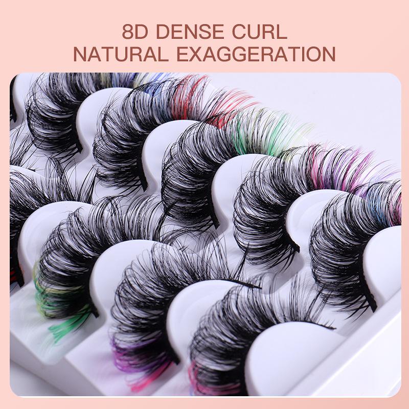 7 Pairs Colorful False Eyelash – Eyelash Extension Russian Volume recenzja i cena