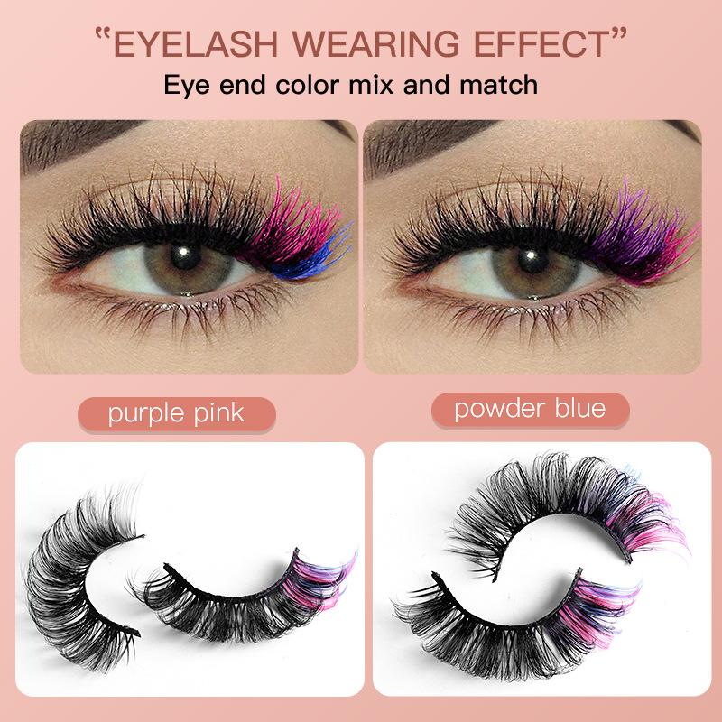 7 Pairs Colorful False Eyelash – Eyelash Extension Russian Volume recenzja i cena