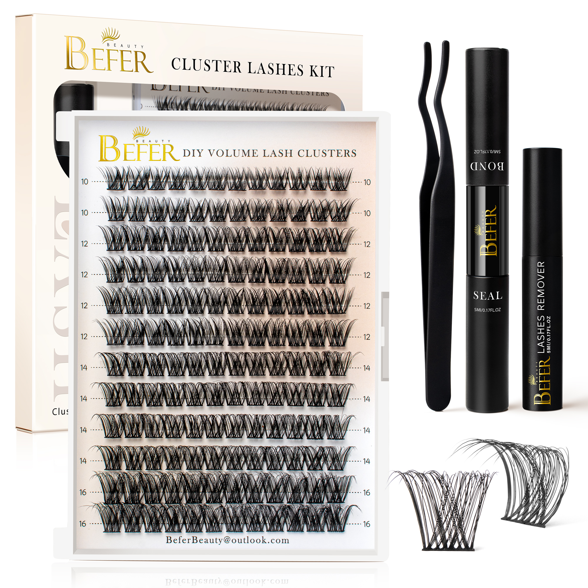 Befer Lash Clusters Kit False  – Eyelash Extension For Asian Eyes recenzja i cena