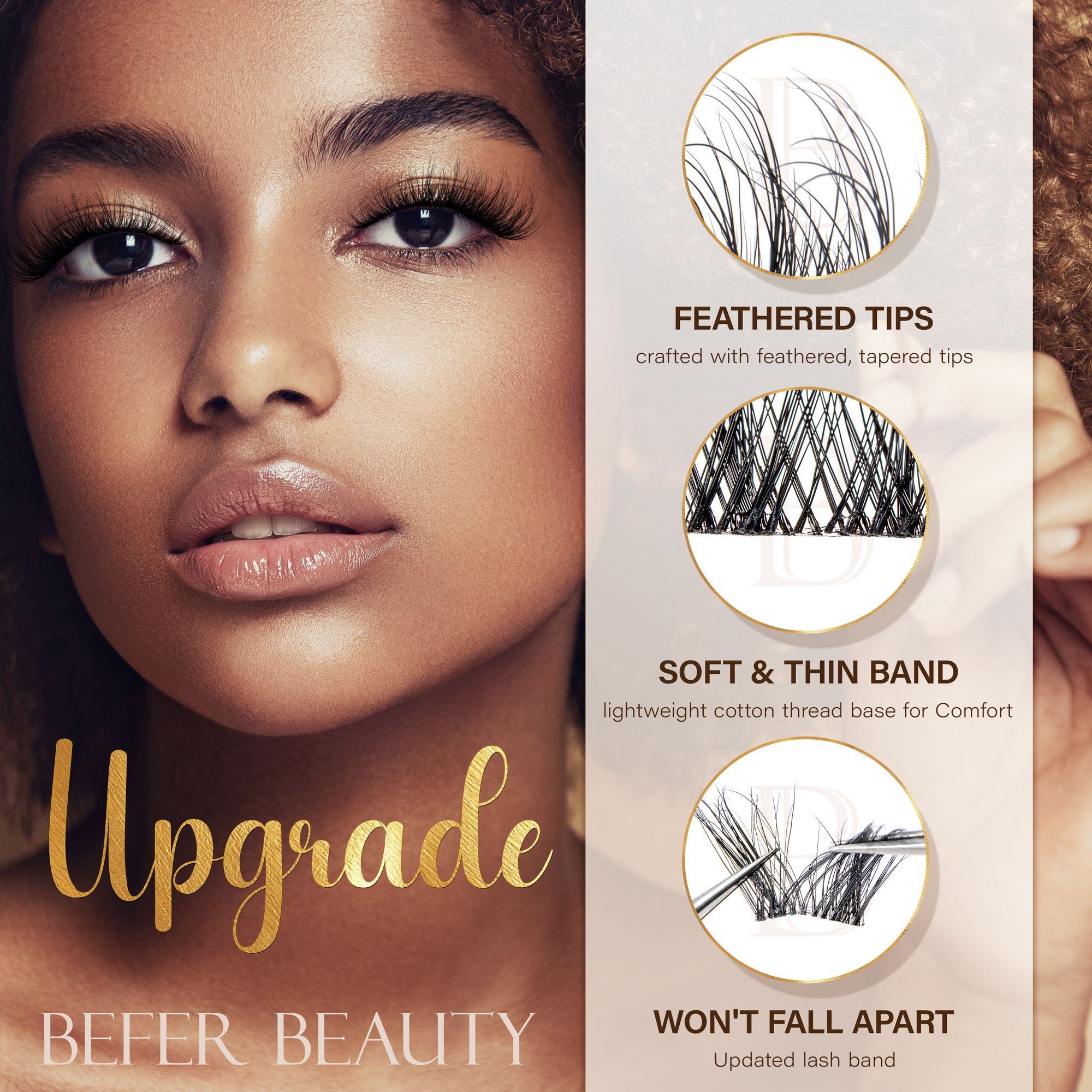 Befer Lash Clusters Kit False  – Eyelash Extension For Asian Eyes recenzja i cena