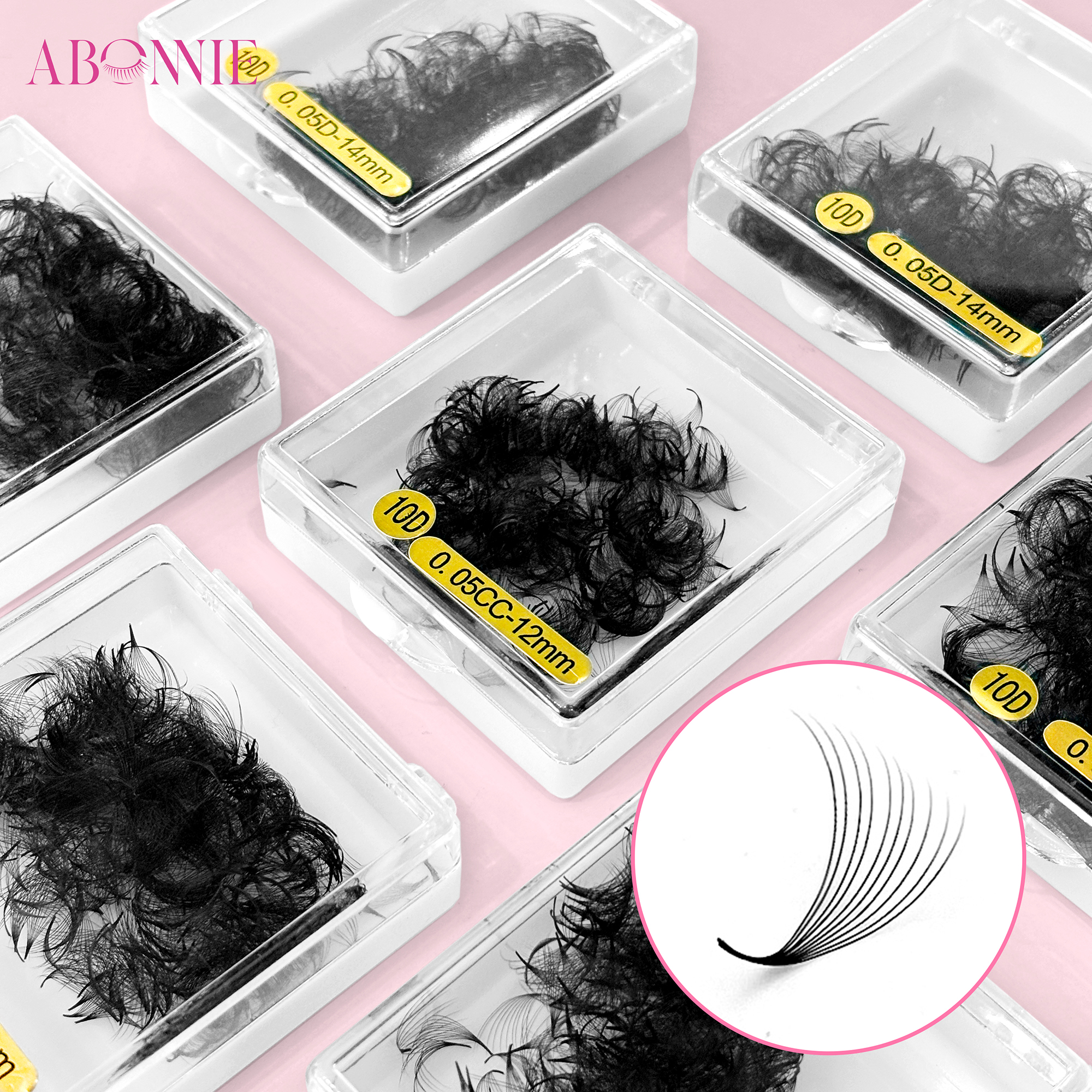 ABONNIE Loose 8-20D Pointy Bas – Eyelash Extension Russian Volume recenzja i cena