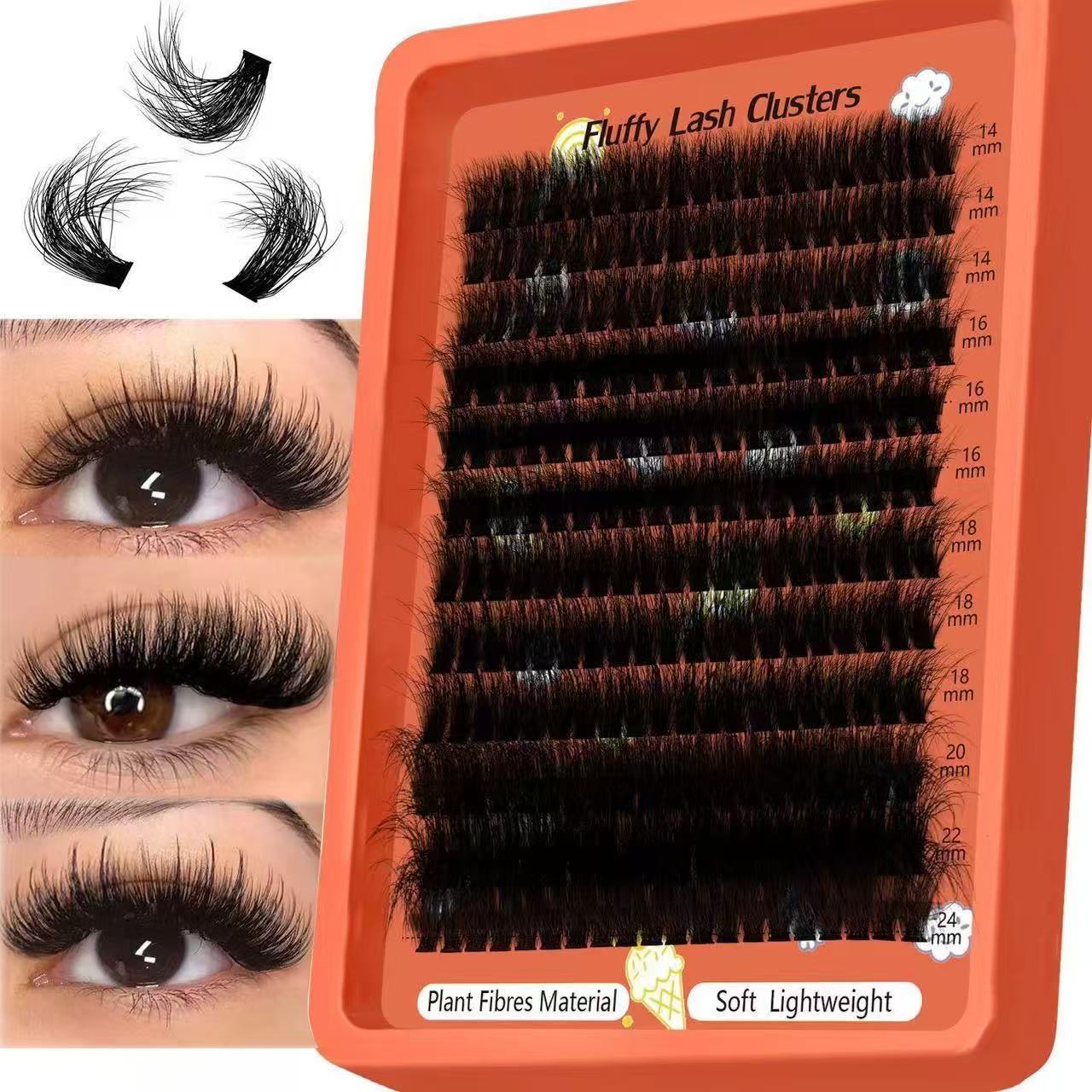 80D-100D Fluffy Cluster Lashes – Eyelash Extension Home Service recenzja i cena