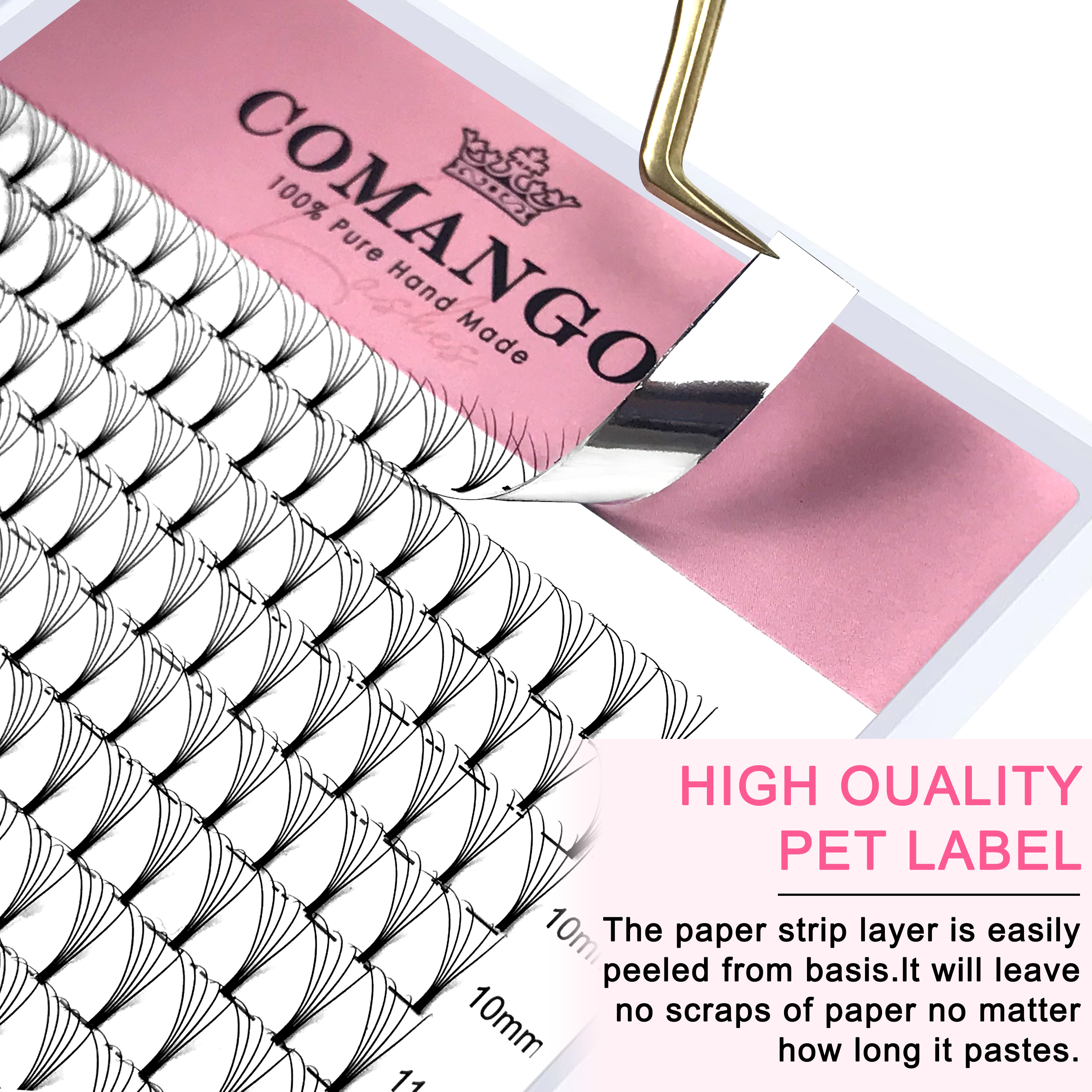 CoMango 320pcs Short Stem Prem – Eyelash Extension Russian Volume recenzja i cena