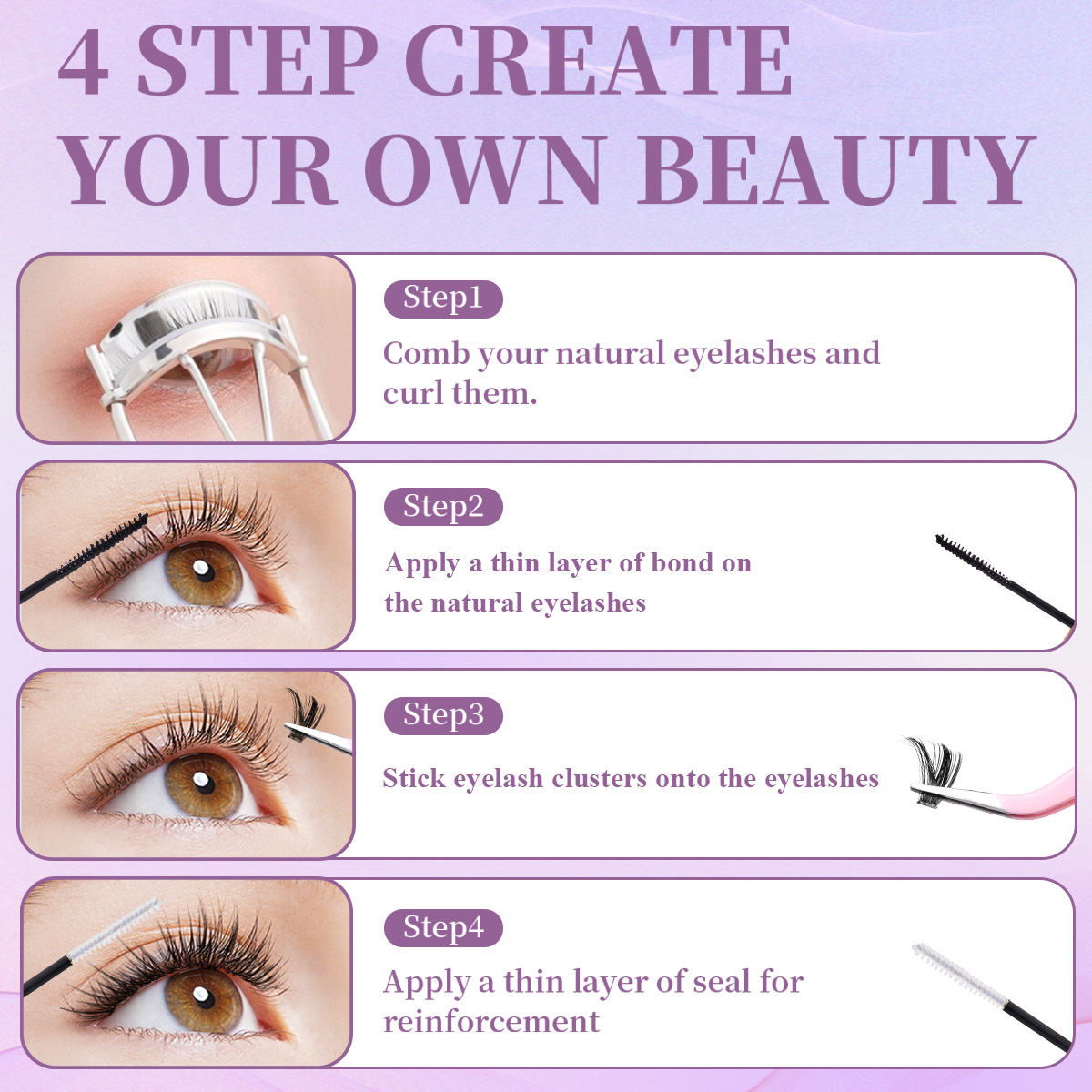 Individual False Eyelashes Mix – Eyelash Extension For Asian Eyes recenzja i cena