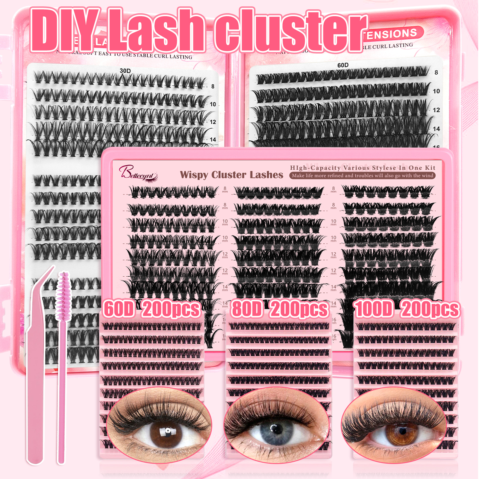 Individual Lash Clusters Kit,  – Eyelash Extension Home Service recenzja i cena