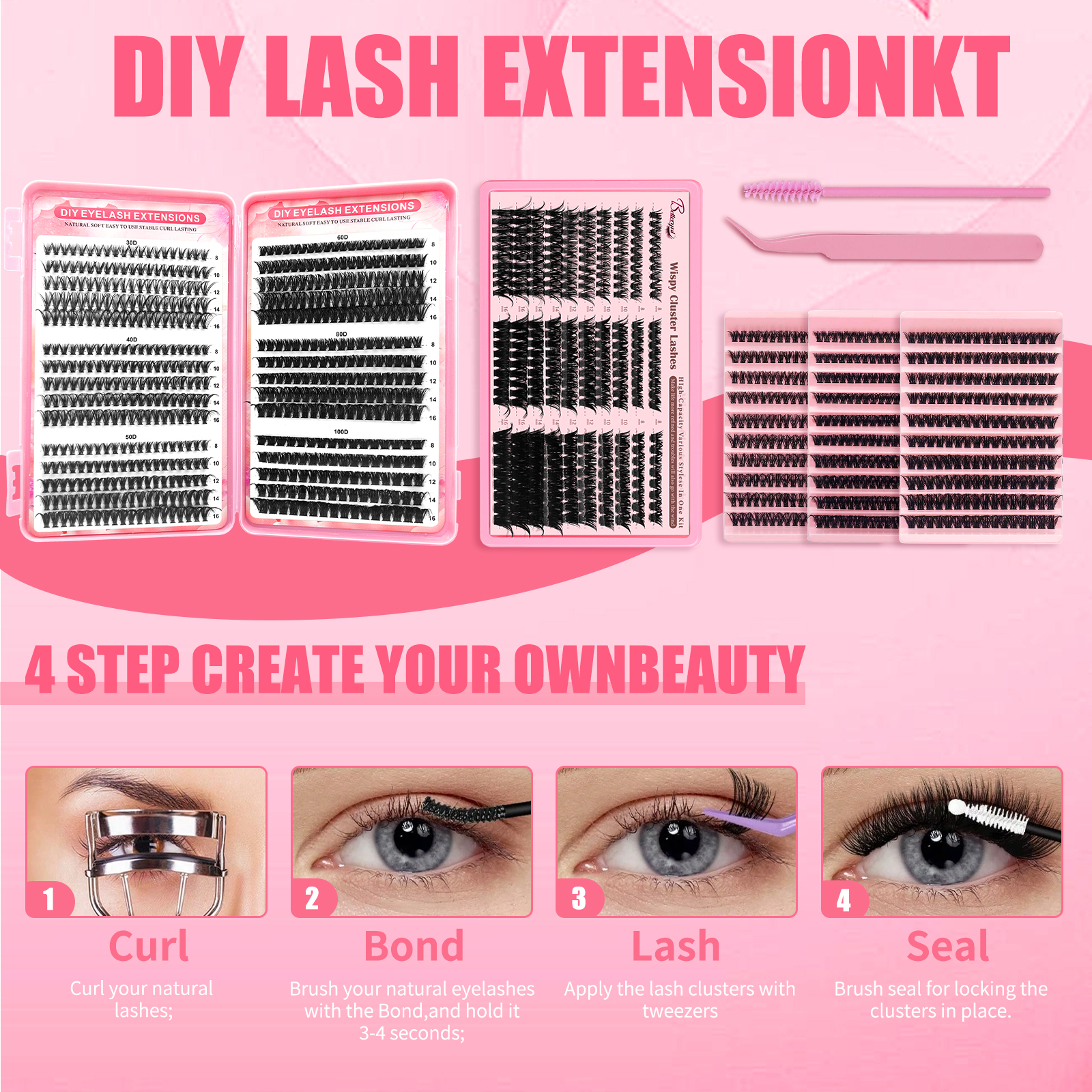 Individual Lash Clusters Kit,  – Eyelash Extension Home Service recenzja i cena