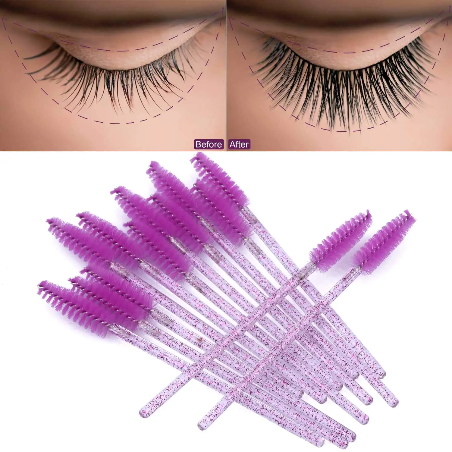 100/1000 /2000pcs Disposable M – Eyelash Extension Wholesale recenzja i cena
