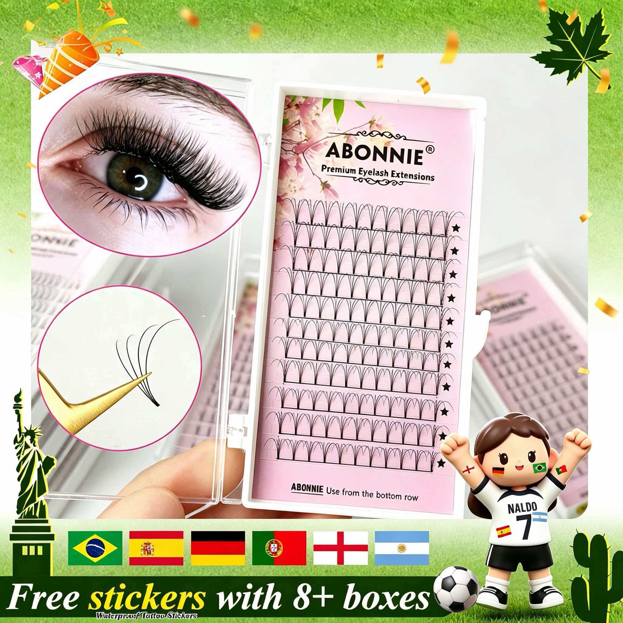 Abonnie 6D Narrow Fan Premade  – Eyelash Extension Russian Volume recenzja i cena