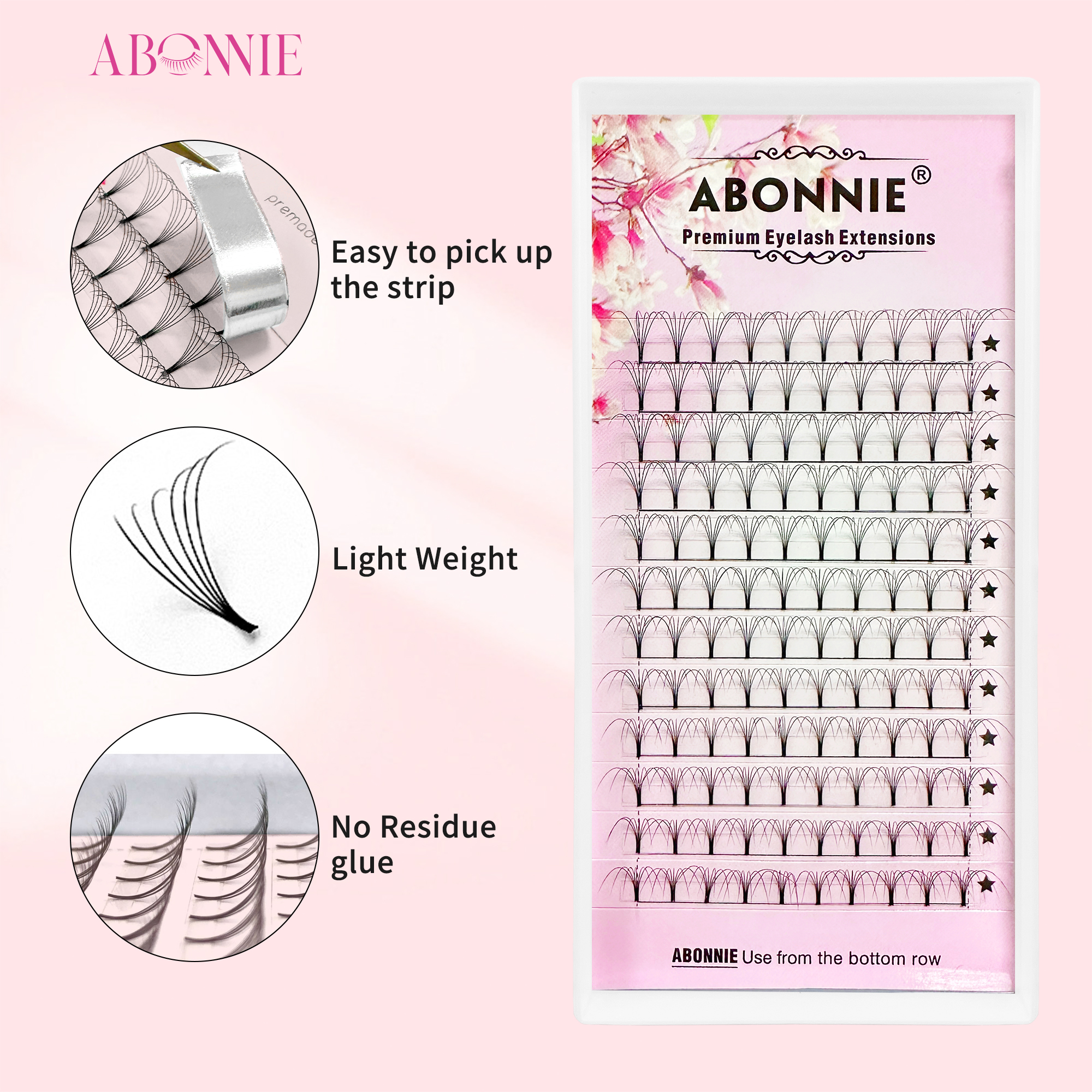 Abonnie 6D Narrow Fan Premade  – Eyelash Extension Russian Volume recenzja i cena