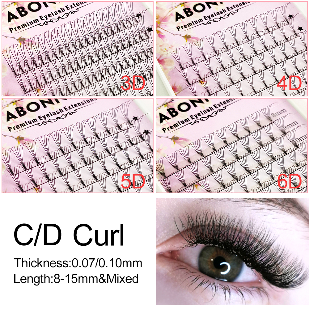 Abonnie 6D Narrow Fan Premade  – Eyelash Extension Russian Volume recenzja i cena