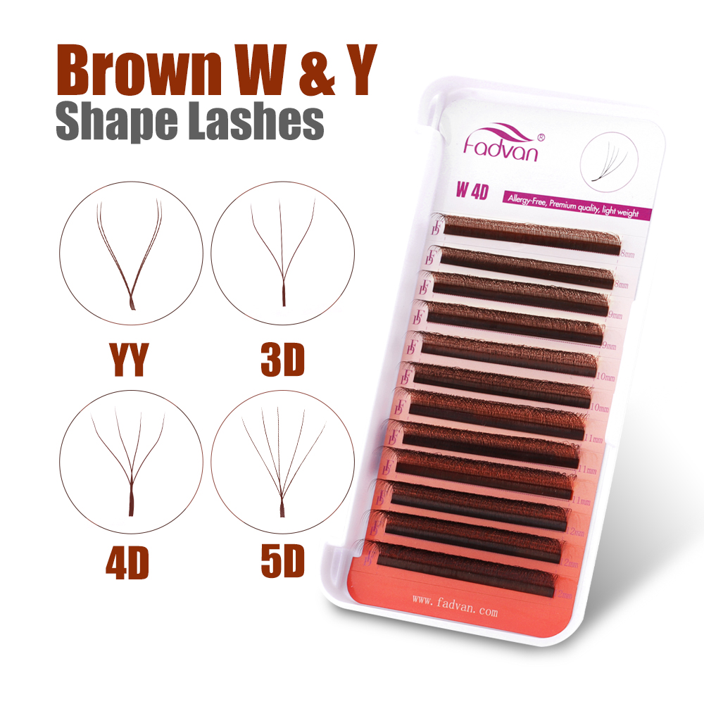 FADVAN Brown 4D/3D/5D lashes W – Eyelash Extension For Asian Eyes recenzja i cena