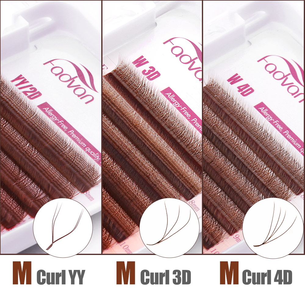 FADVAN Brown 4D/3D/5D lashes W – Eyelash Extension For Asian Eyes recenzja i cena