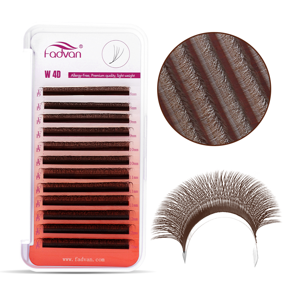 FADVAN Brown 4D/3D/5D lashes W – Eyelash Extension For Asian Eyes recenzja i cena