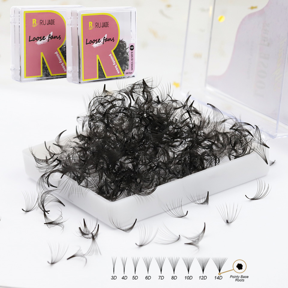 RUJADE Thin Pointy Base Premad – Eyelash Extension Russian Volume recenzja i cena