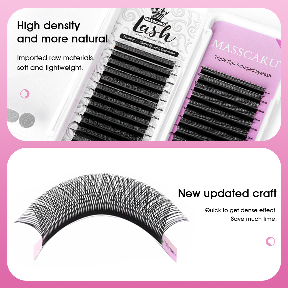MASSCAKU Hot Selling Natural P – Eyelash Extension Russian Volume recenzja i cena