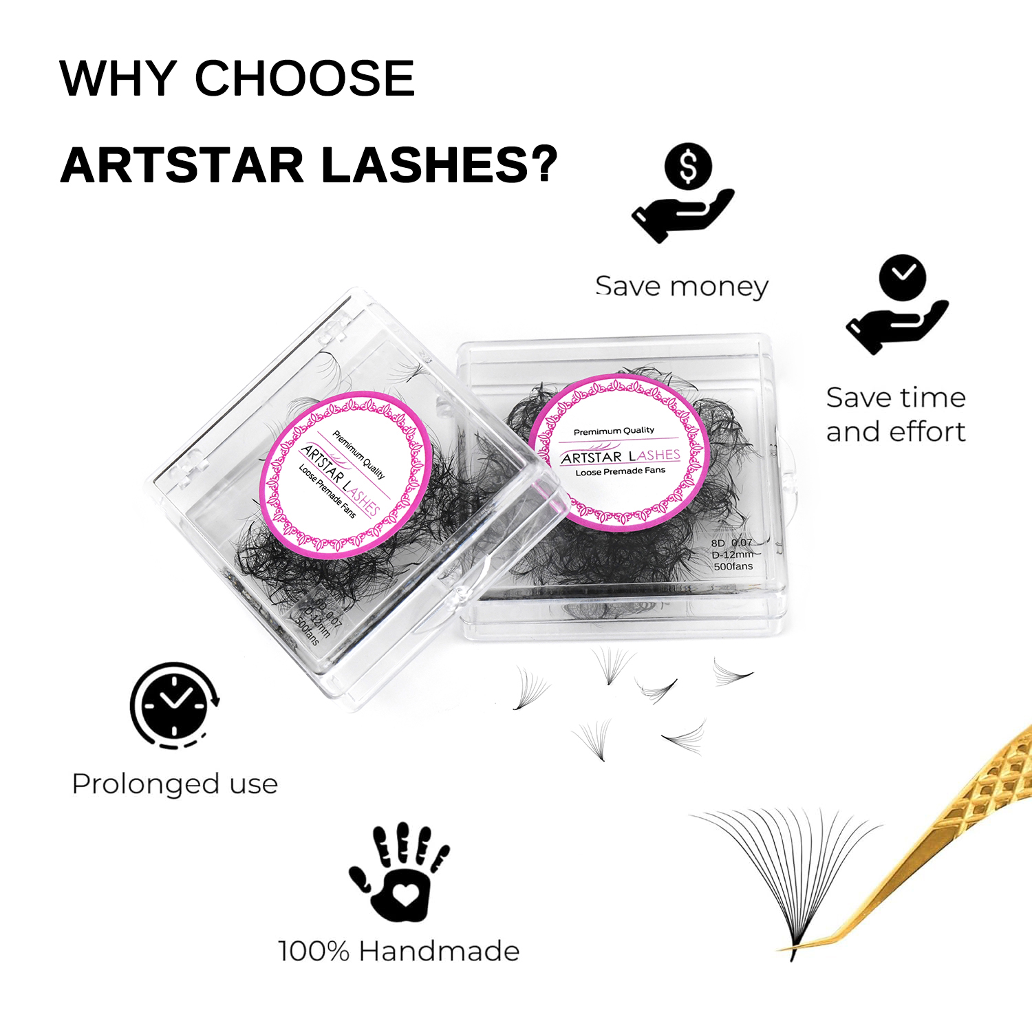 ARTSTAR 500 Fans Loose Fan Eye – Eyelash Extension For Asian Eyes recenzja i cena