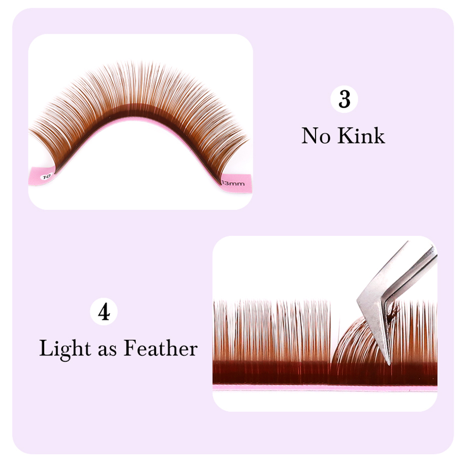 Dark Brown Eyelash Extension 0 – Eyelash Extension Russian Volume recenzja i cena