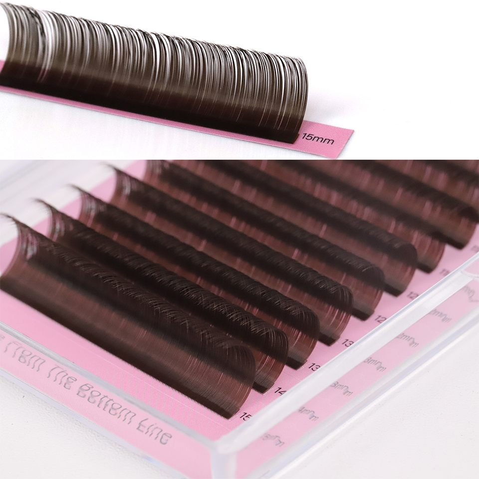 Dark Brown Eyelash Extension 0 – Eyelash Extension Russian Volume recenzja i cena