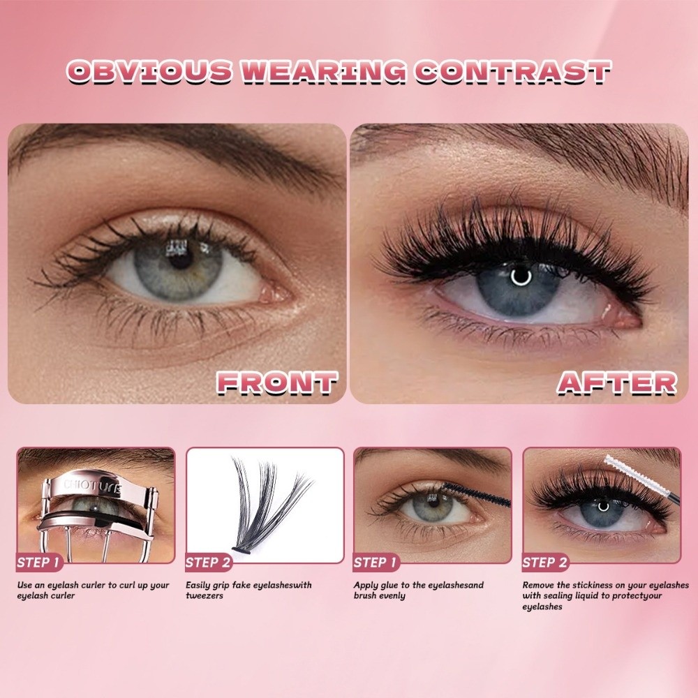 8-16mm Length False Eyelashes  – Eyelash Extension Look recenzja i cena