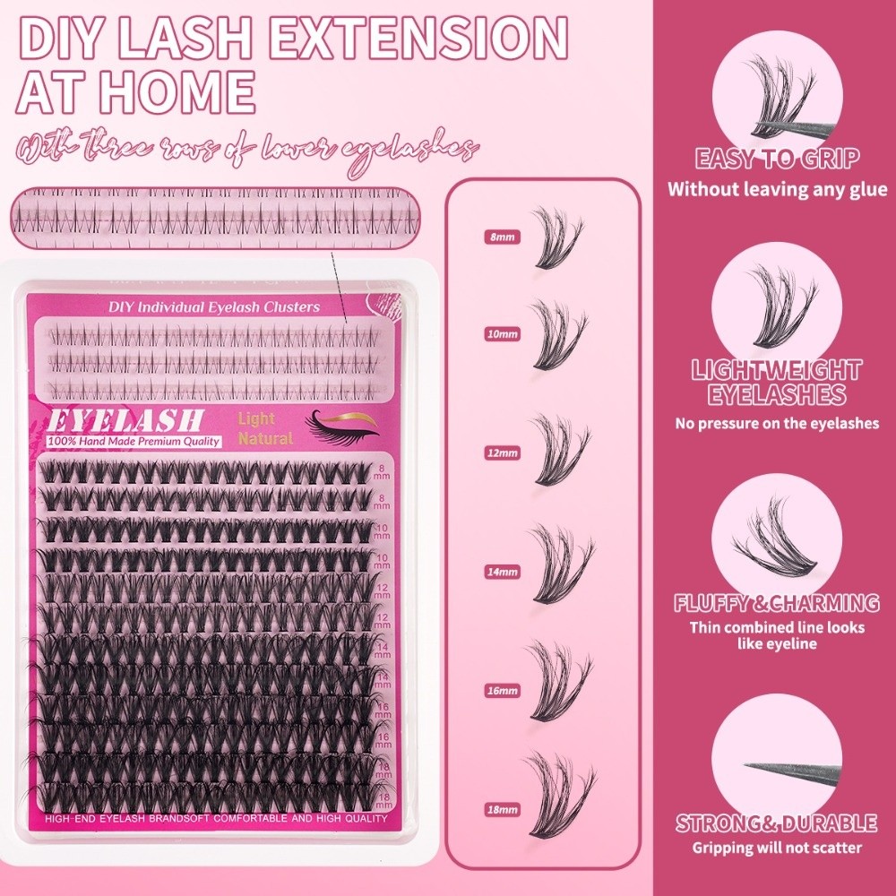 8-18mm Length False Eyelashes  – Eyelash Extension Look recenzja i cena