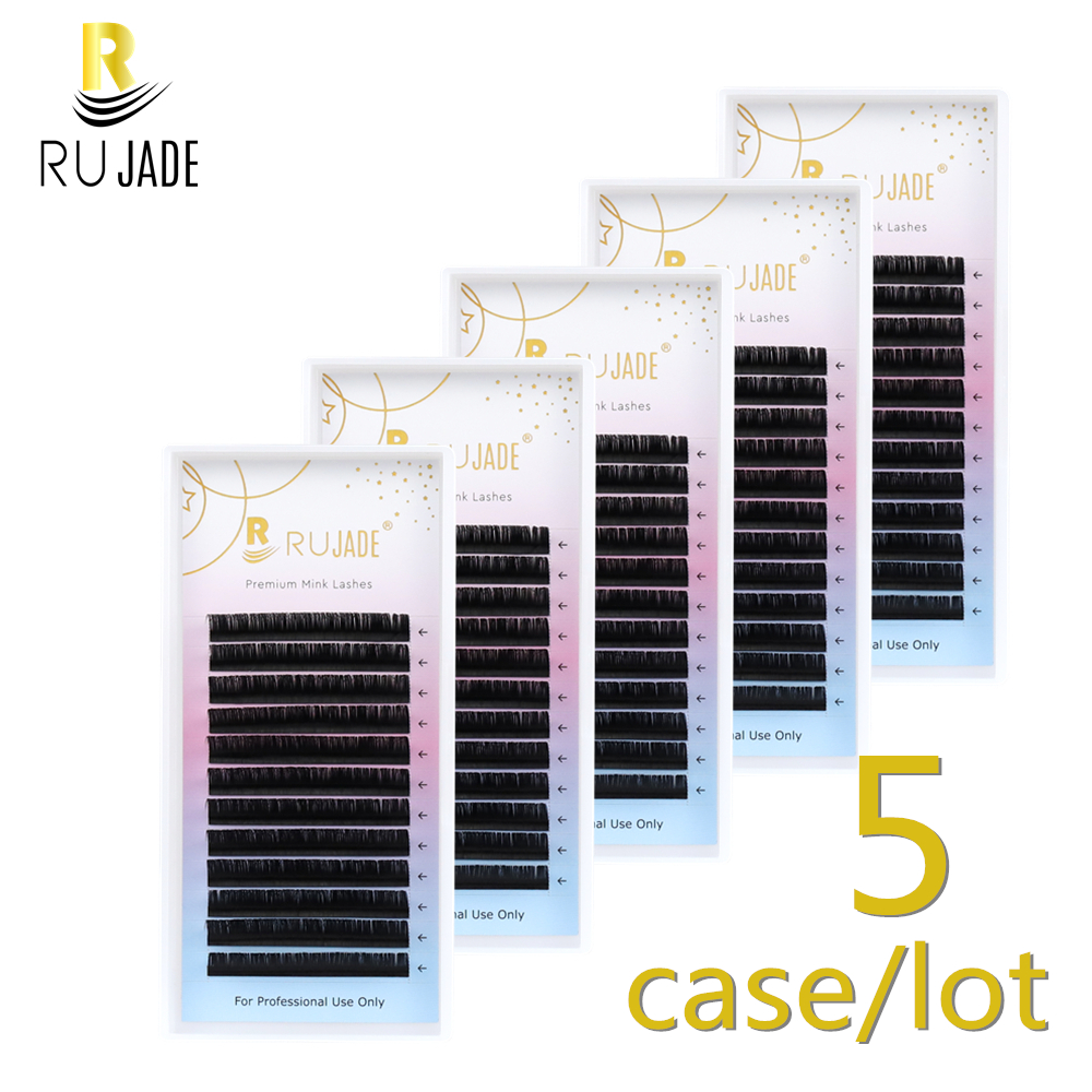 RUJADE 5 Cases/Lot False Eyela – Eyelash Extension Russian Volume recenzja i cena