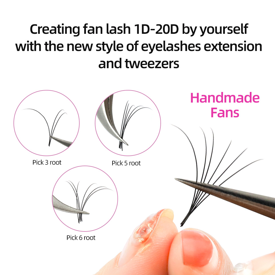 RUJADE 5 Cases/Lot False Eyela – Eyelash Extension Russian Volume recenzja i cena